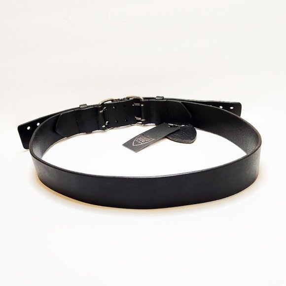 HTC Isabel Printed Double Buckle Y2K Emo Metallic Silver Belt main image 5